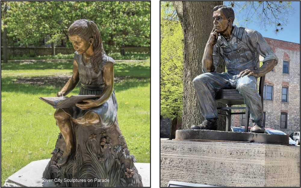 “Story Hour,” left, “American Farmer,” right.